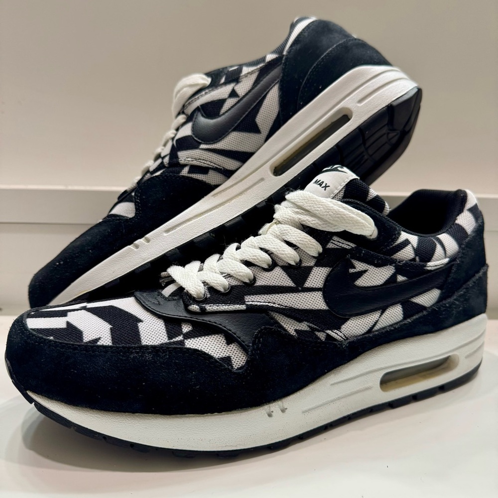 Nike Air Max 1 GPX Dazzle Mens Size 10 Black/White 684174-100